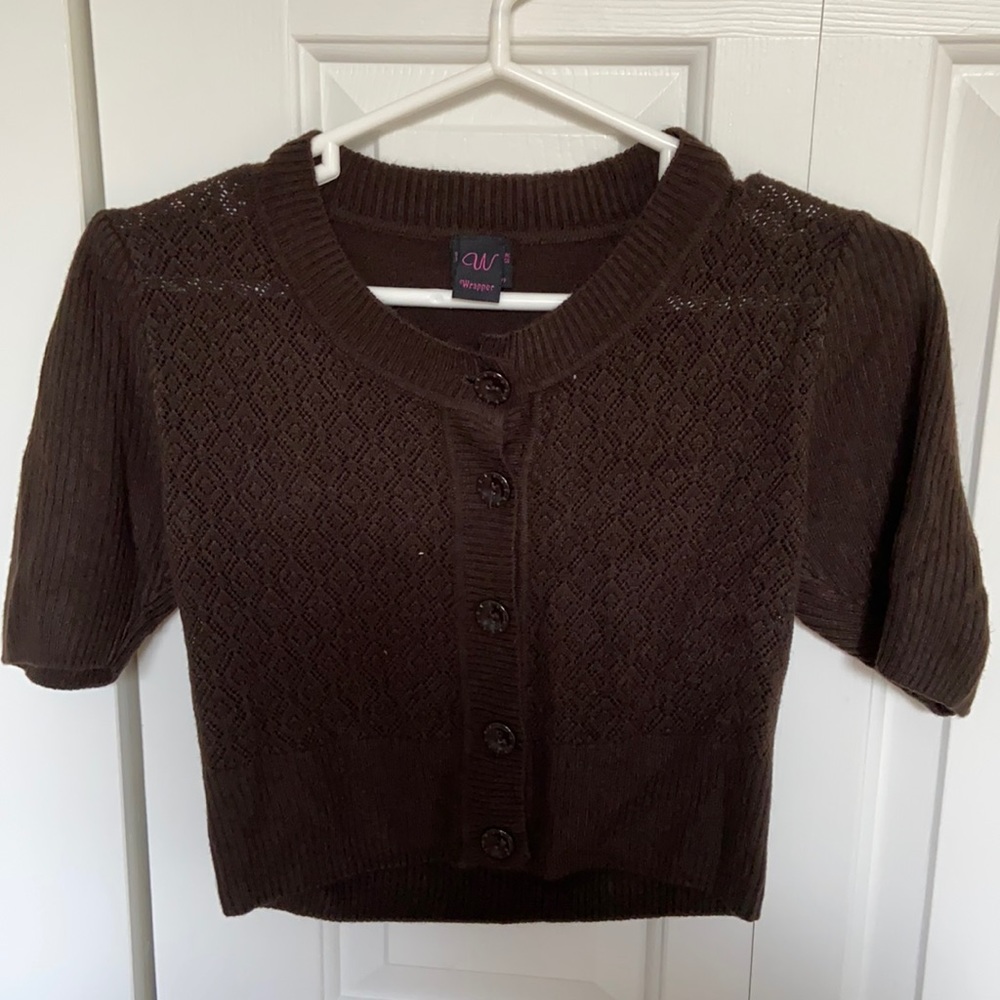 Thrifted Semi- cropped button up